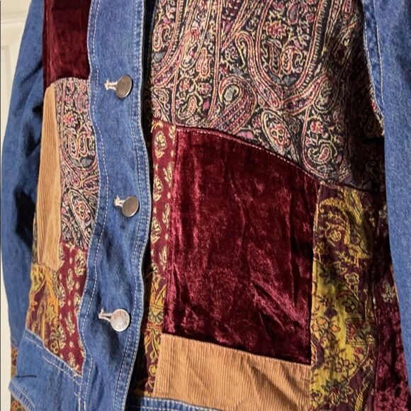 J. Jill Denim Out of the Blue Patchwork Jean Jacket See Measurements - Picture 11 of 15